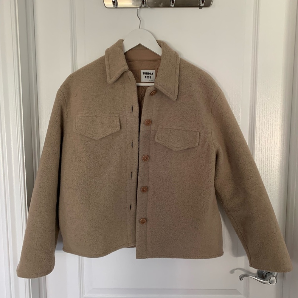 Sunday Best Beige Quilted Jacket